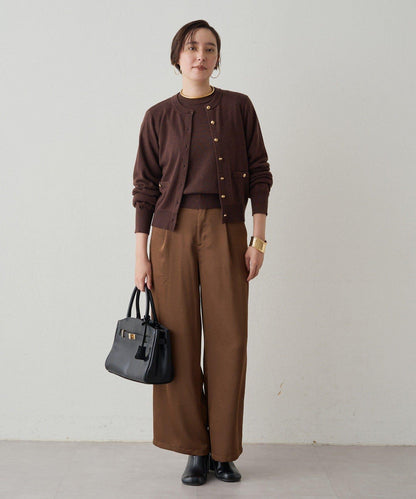 寬腰帶緞面長褲 2nd