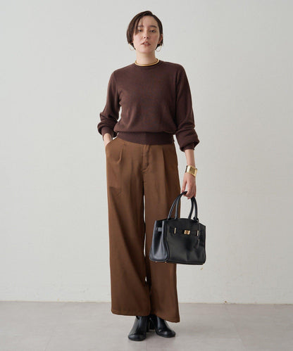 寬腰帶緞面長褲 2nd