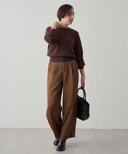 寬腰帶緞面長褲 2nd