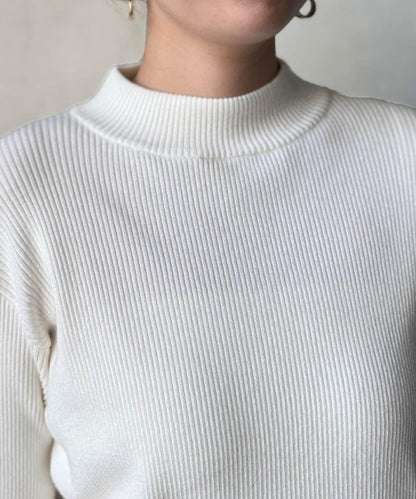 荷葉邊背心×針織套頭衫