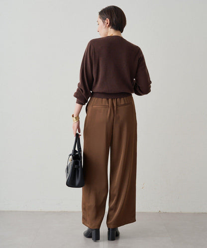 寬腰帶緞面長褲 2nd