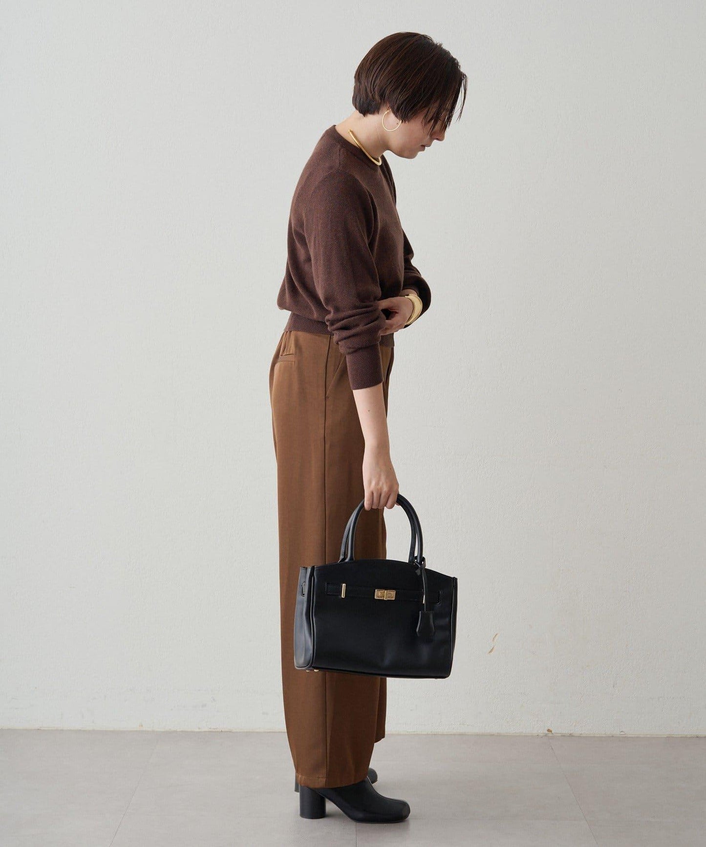 寬腰帶緞面長褲 2nd