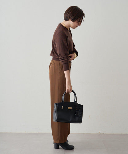 寬腰帶緞面長褲 2nd