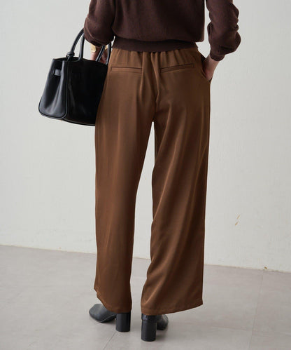 寬腰帶緞面長褲 2nd