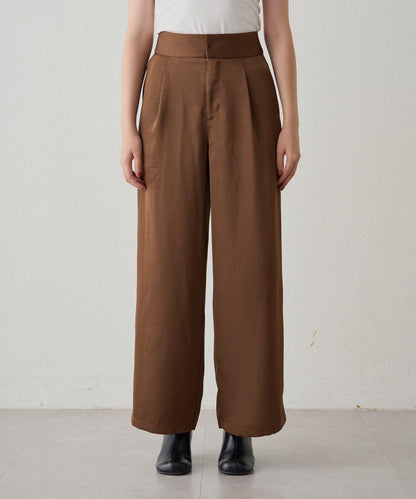 寬腰帶緞面長褲 2nd