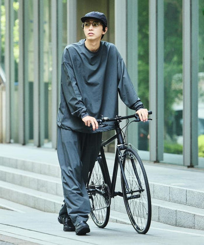 全氣候運動服/寬鬆版可收納套裝/圓領套頭衫/長褲