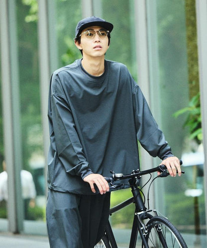 全氣候運動服/寬鬆版可收納套裝/圓領套頭衫/長褲