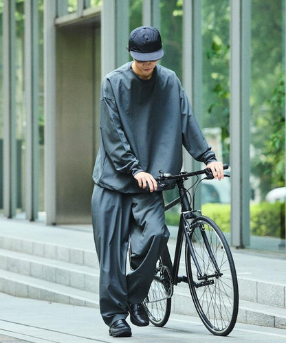 全氣候運動服/寬鬆版可收納套裝/圓領套頭衫/長褲