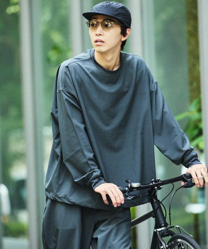 全氣候運動服/寬鬆版可收納套裝/圓領套頭衫/長褲