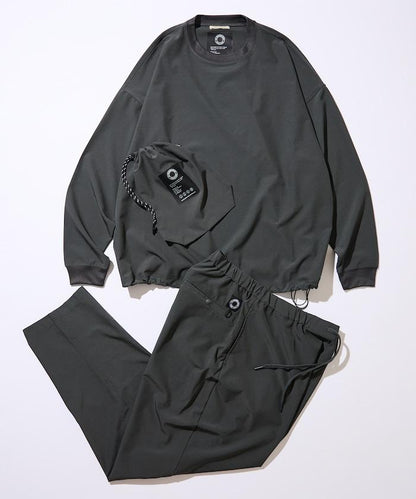 全氣候運動服/寬鬆版可收納套裝/圓領套頭衫/長褲