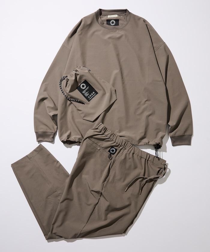 全氣候運動服/寬鬆版可收納套裝/圓領套頭衫/長褲