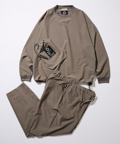 全氣候運動服/寬鬆版可收納套裝/圓領套頭衫/長褲