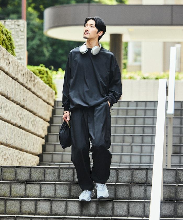 全氣候運動服/寬鬆版可收納套裝/圓領套頭衫/長褲