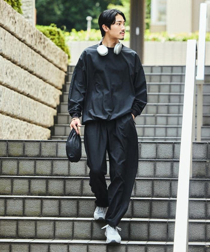 全氣候運動服/寬鬆版可收納套裝/圓領套頭衫/長褲