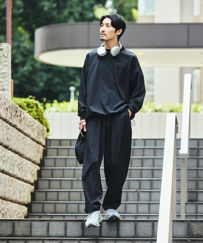 全氣候運動服/寬鬆版可收納套裝/圓領套頭衫/長褲