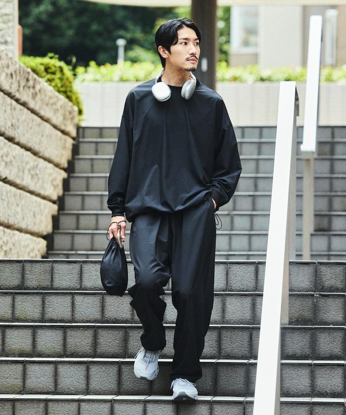 全氣候運動服/寬鬆版可收納套裝/圓領套頭衫/長褲