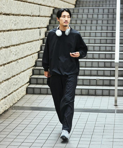 全氣候運動服/寬鬆版可收納套裝/圓領套頭衫/長褲