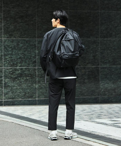 ALL WEATHER ACTIVE WEAR 全氣候活力服裝 舒適版型無領夾克套裝/寬鬆長褲