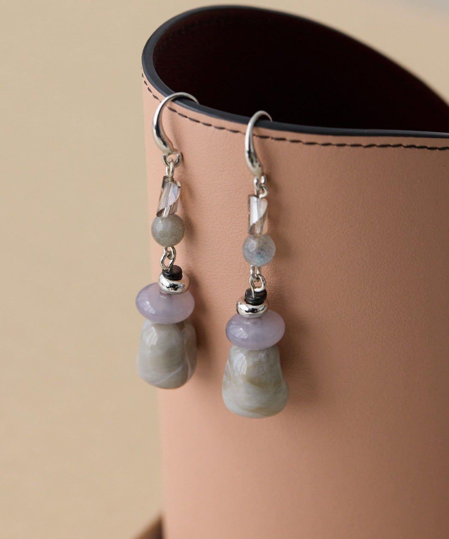 【ear PAPILLONNER】漸變大理石紋耳環