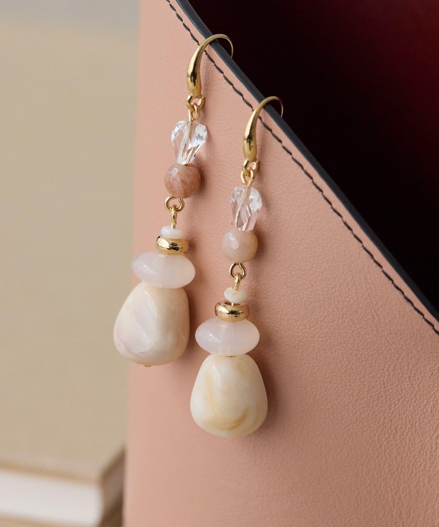 【ear PAPILLONNER】漸變大理石紋耳環