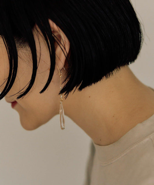 【ear PAPILLONNER】長款水晶耳環