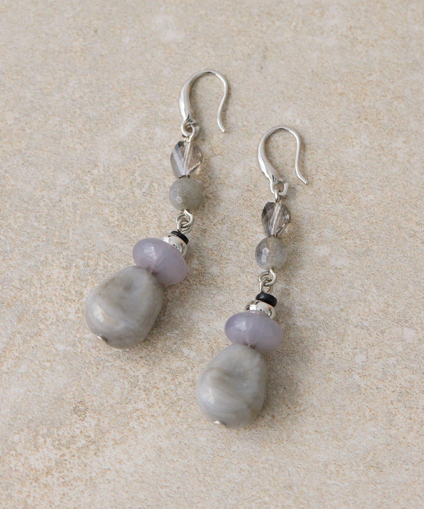 【ear PAPILLONNER】漸變大理石紋耳環