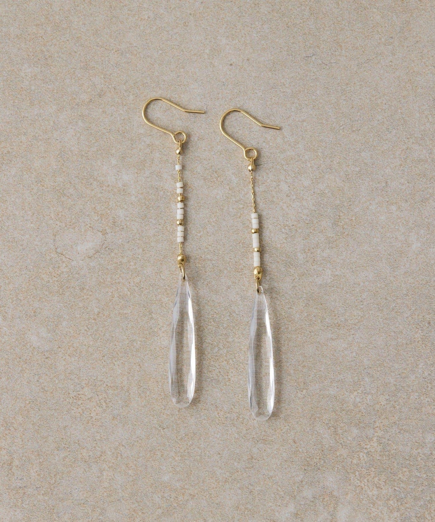 【ear PAPILLONNER】長款水晶耳環