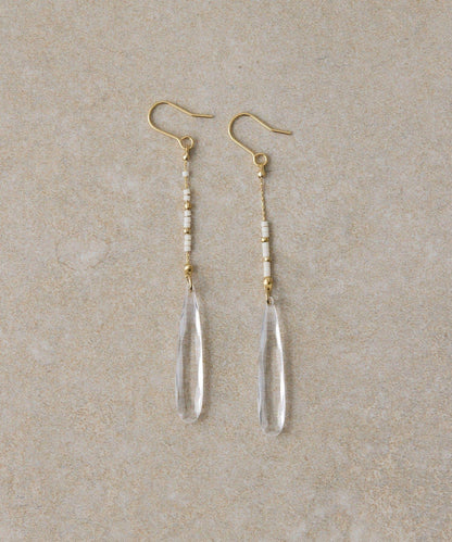 【ear PAPILLONNER】長款水晶耳環