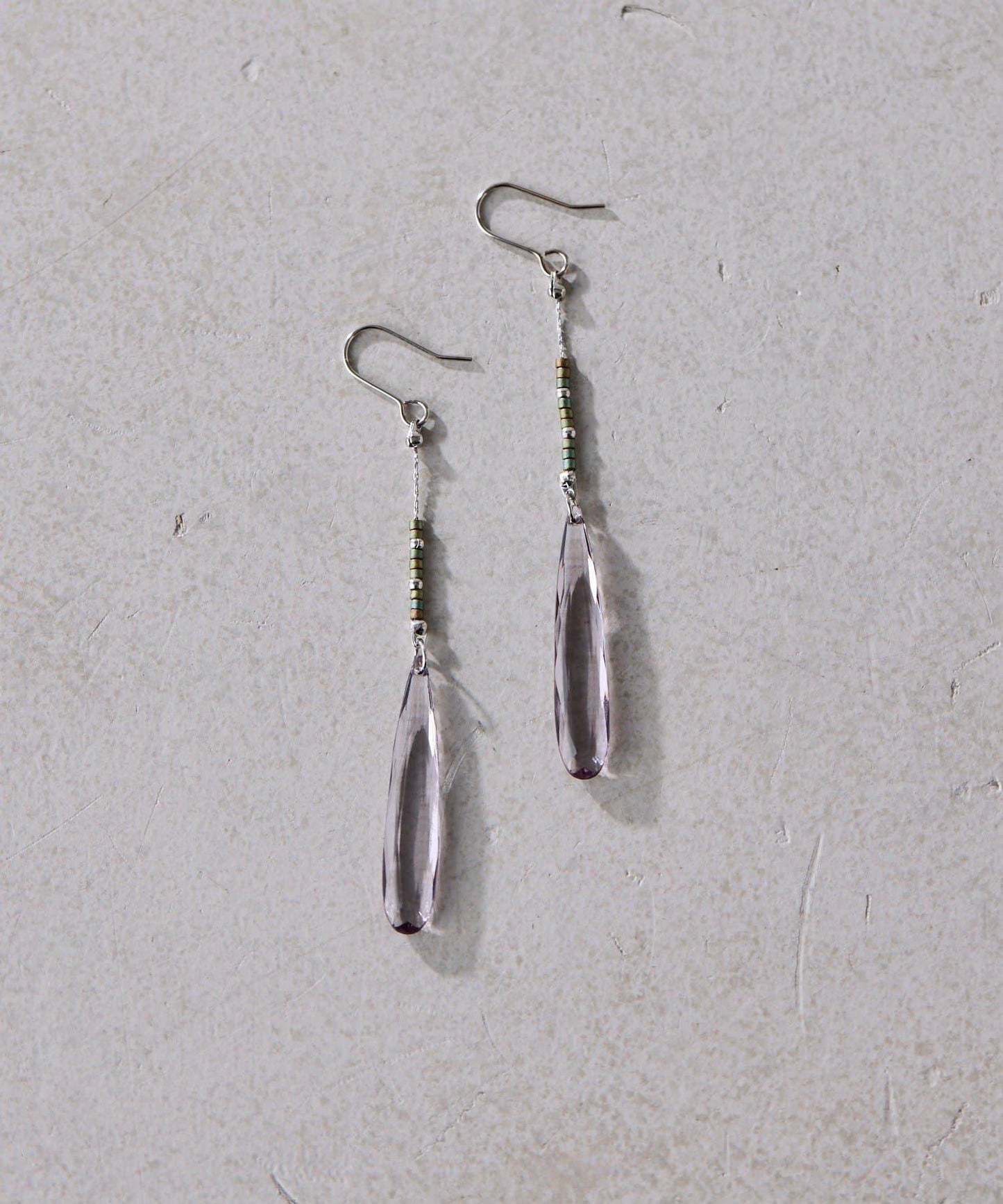 【ear PAPILLONNER】長款水晶耳環