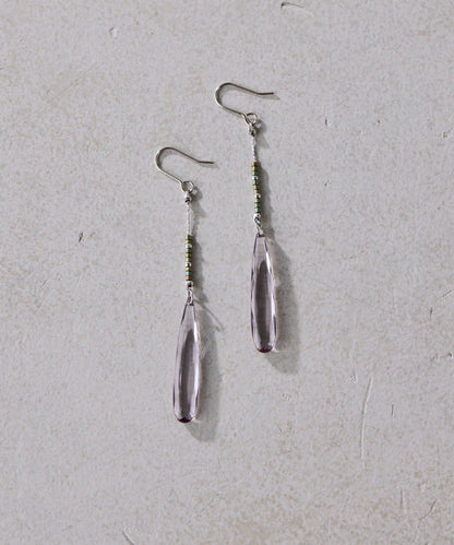 【ear PAPILLONNER】長款水晶耳環