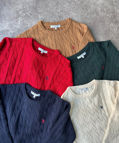 【U.S. POLO ASSN.】麻花針織衫