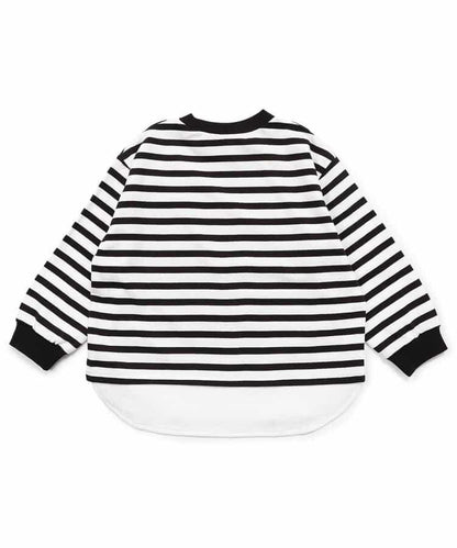 星星口袋拼接層疊風T恤