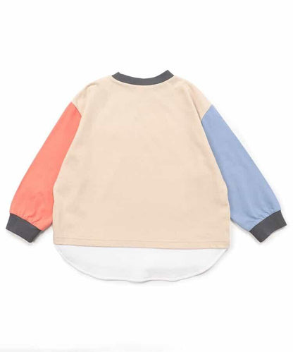 星星口袋拼接層疊風T恤