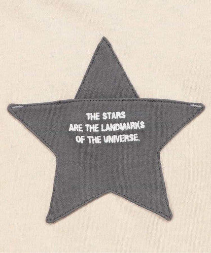 星星口袋拼接層疊風T恤