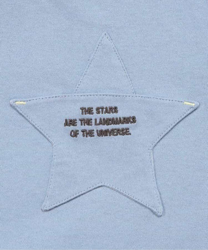 星星口袋拼接層疊風T恤