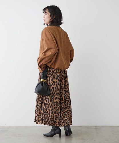 拼接皮革立領夾克