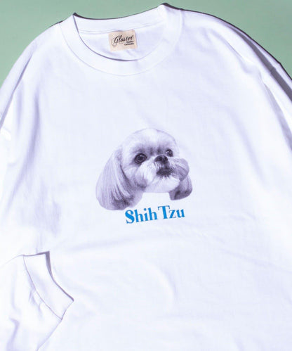 【人氣系列】【DOG&CAT】犬貓印花圓領長袖T恤