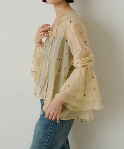 多色波點襯衫