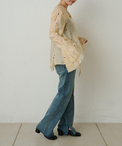 多色波點襯衫