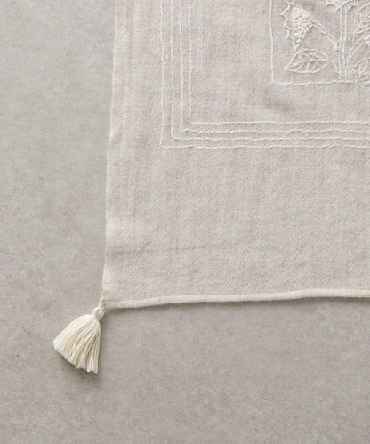 《CITRUS》刺繡流蘇圍巾