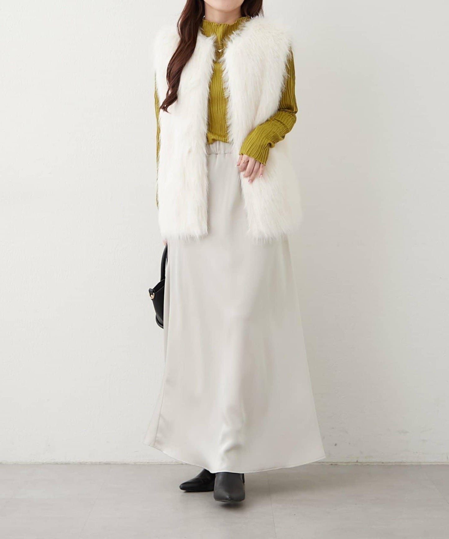 波浪提花高領長袖T恤