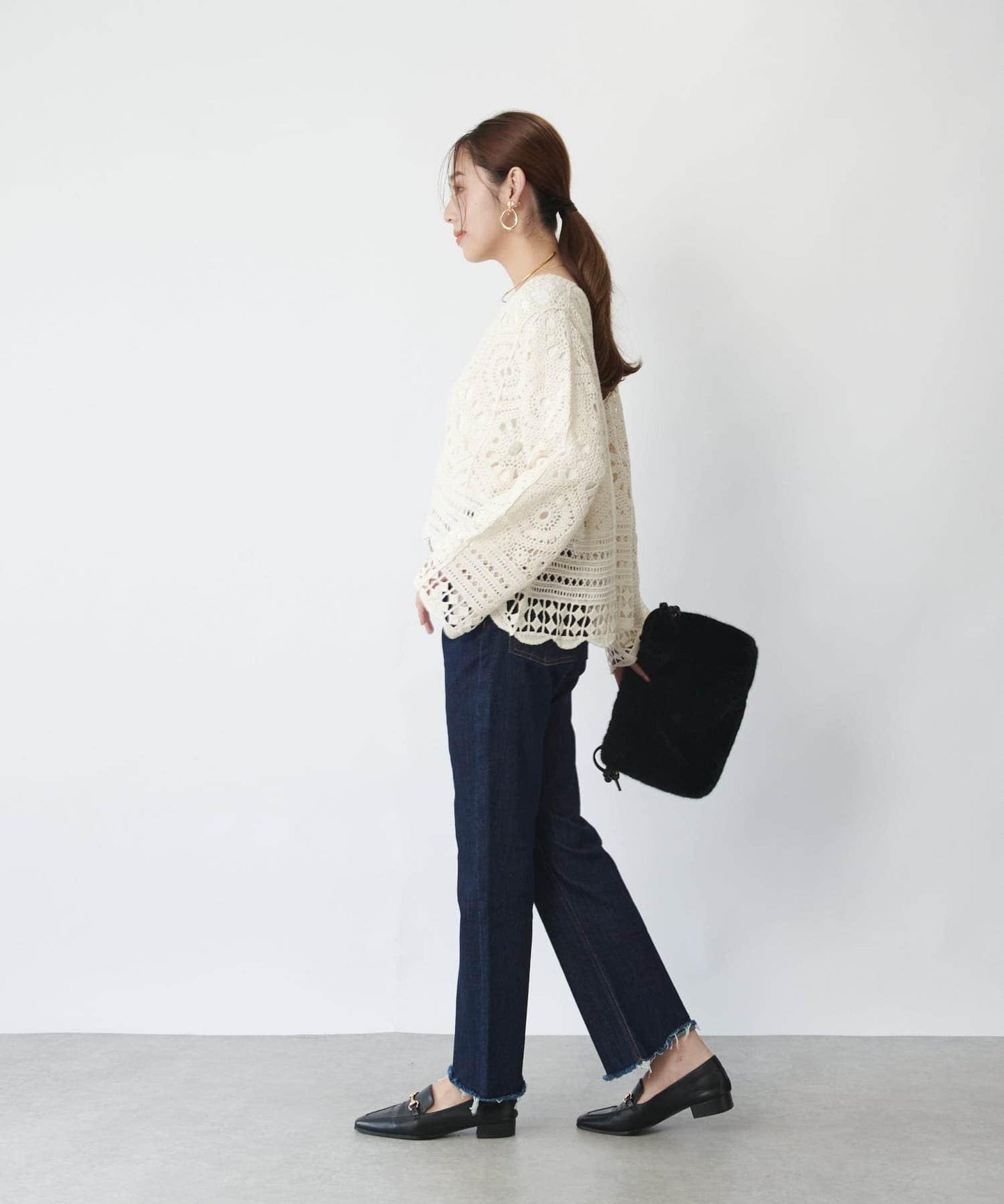 美型高彈力喇叭牛仔褲