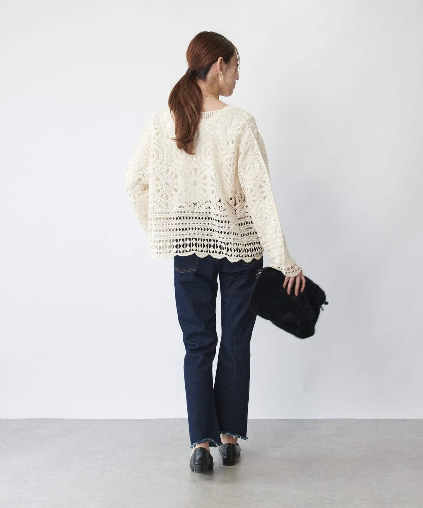 美型高彈力喇叭牛仔褲