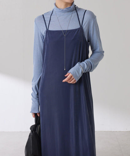 【可水洗上衣】羊毛混紡透視高領衫