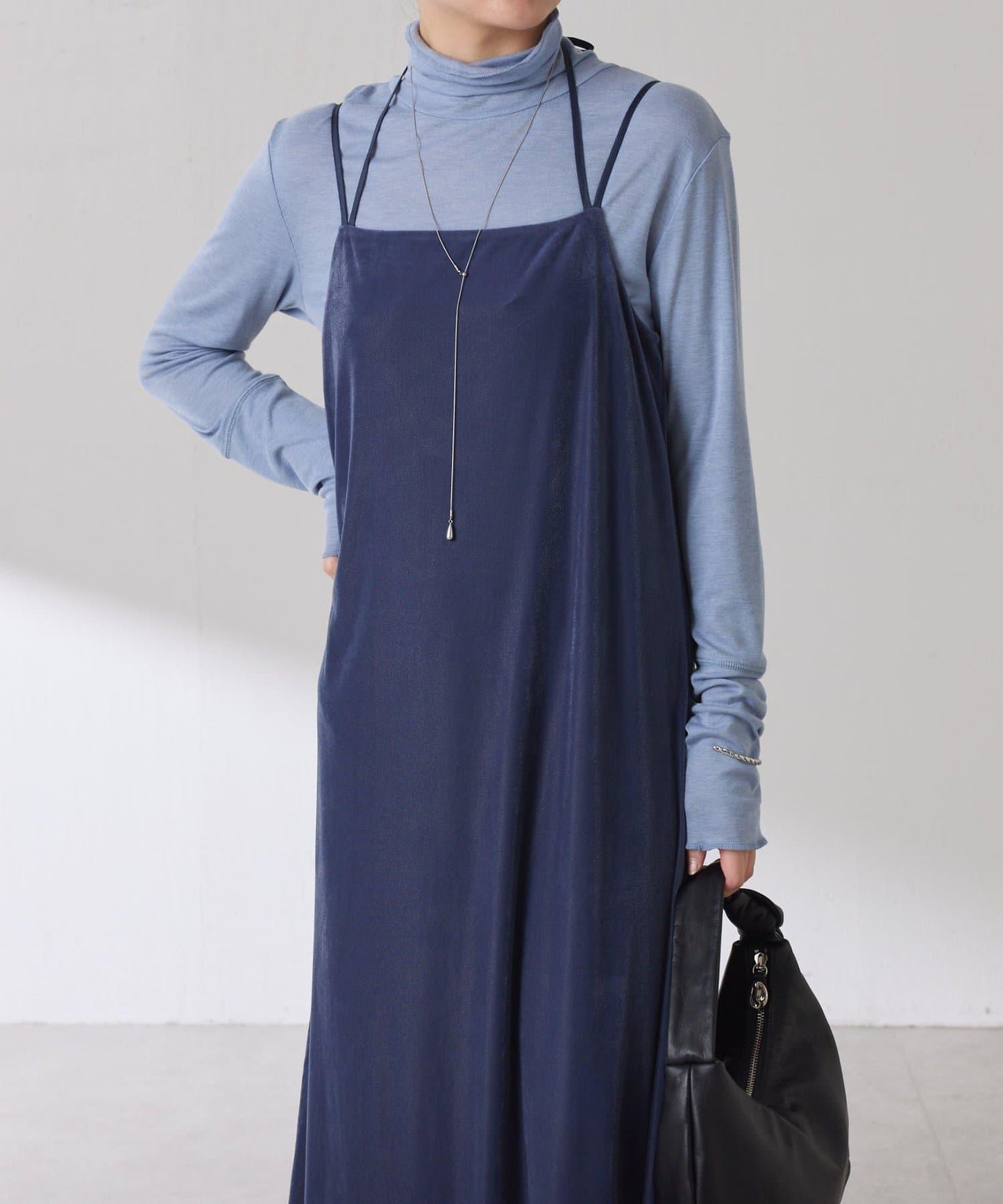 【可水洗上衣】羊毛混紡透視高領衫