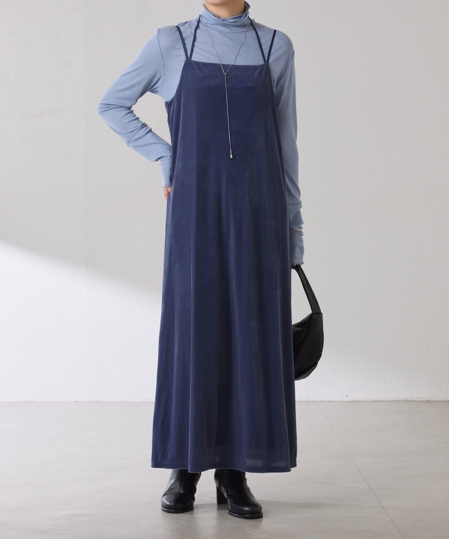 【可水洗上衣】羊毛混紡透視高領衫