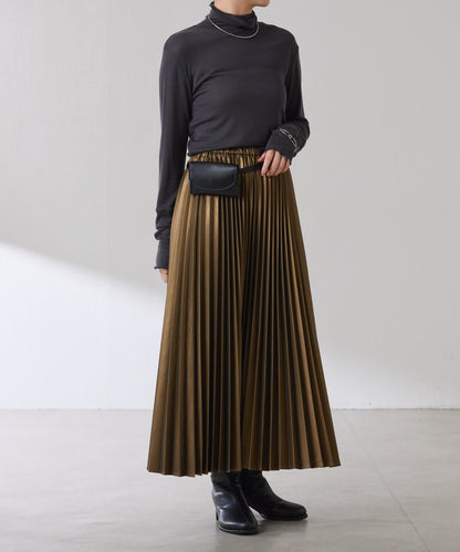 【可水洗上衣】羊毛混紡透視高領衫