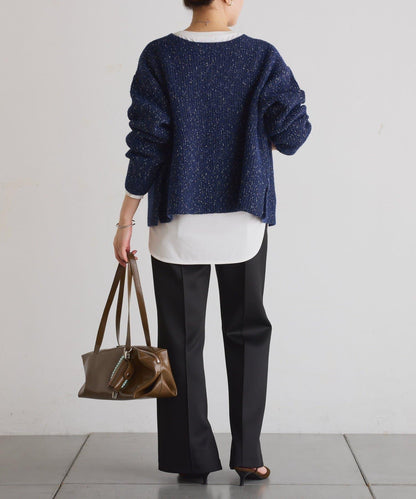 【臀部周圍遮蓋】plus soave標誌長袖T恤