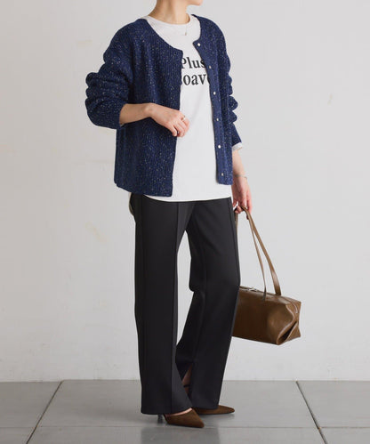 【臀部周圍遮蓋】plus soave標誌長袖T恤