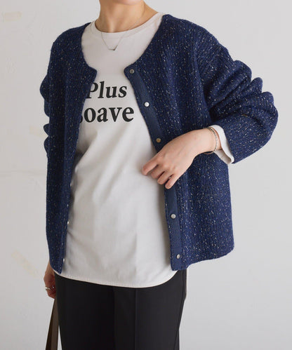 【臀部周圍遮蓋】plus soave標誌長袖T恤